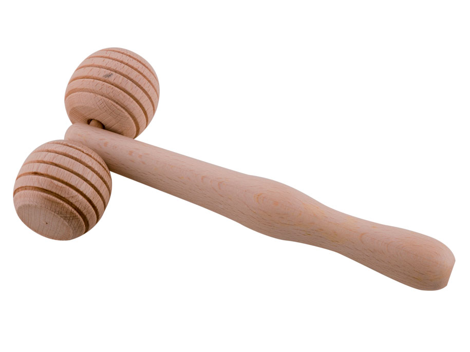 Noire di Hammam 2 Ruote Grande massaggiatore corpo legno 24 cm