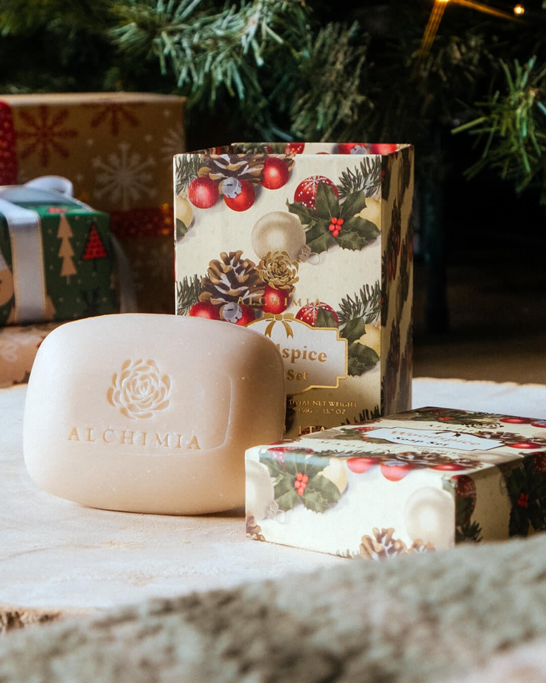 Alchimia Soap Set Natalizio sapone rettangolare 3x150g