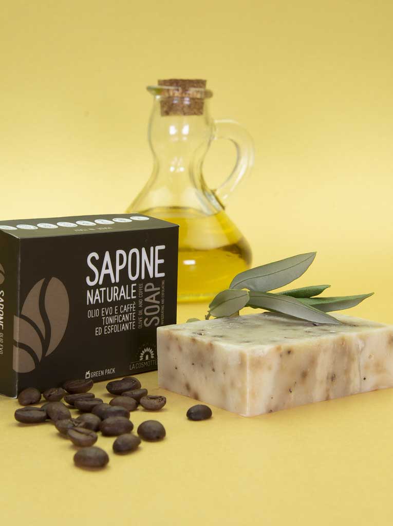 La Cosmottega Sapone Solido Olio Evo Caffè 120 g pelli miste