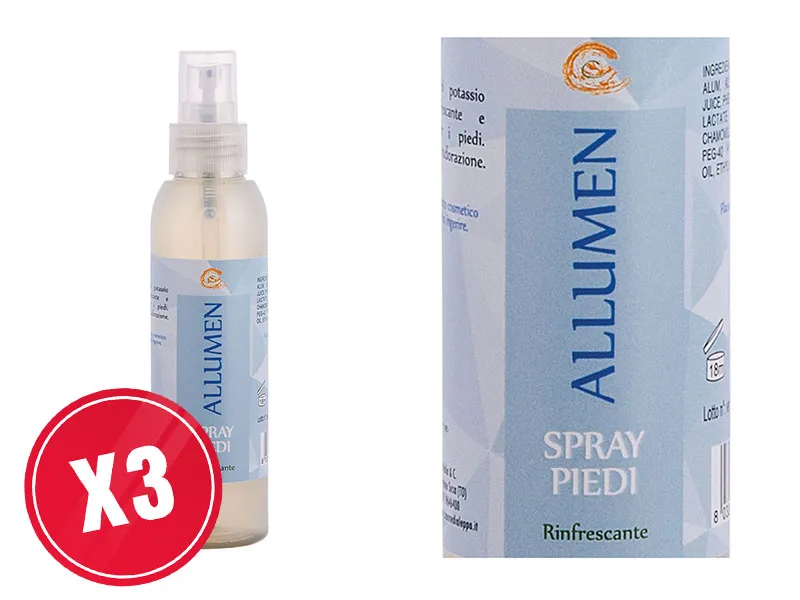 Noire di Hammam Allumen spray piedi allume bio 3x125 ml