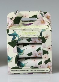 Iteritalia Cofanetto 3 Saponi 125 g Rosa Gelsomino Lavanda
