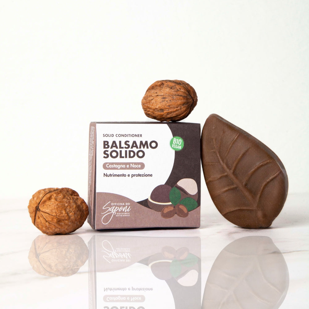 Officina dei Saponi Castagna e Noce balsamo solido capelli