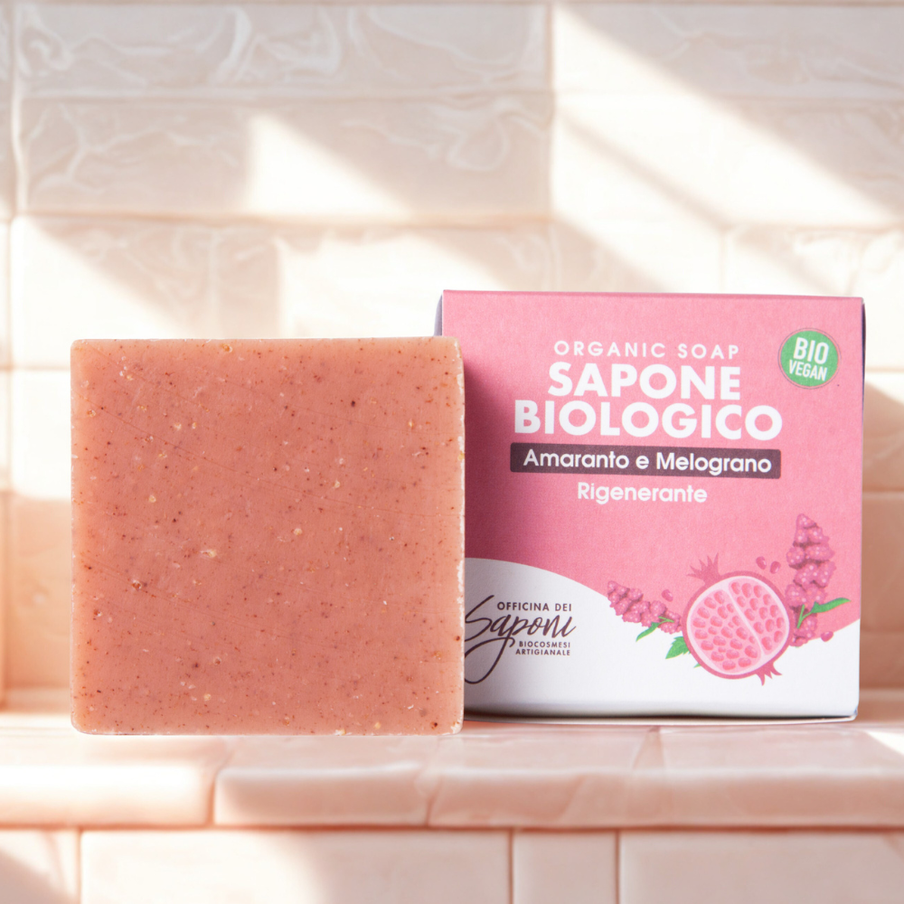 Officina dei Saponi Amaranto e Melograno Sapone Solido Esfoliante