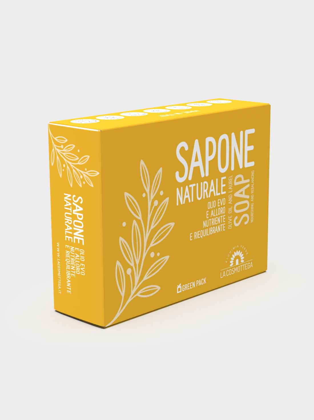 La Cosmottega Olio Evo e Alloro sapone solido 120 g pelli impure