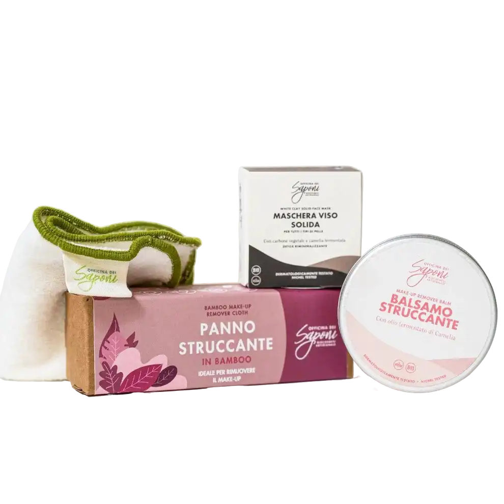 Officina dei Saponi Coccola la Sera kit viso 3 pezzi argilla